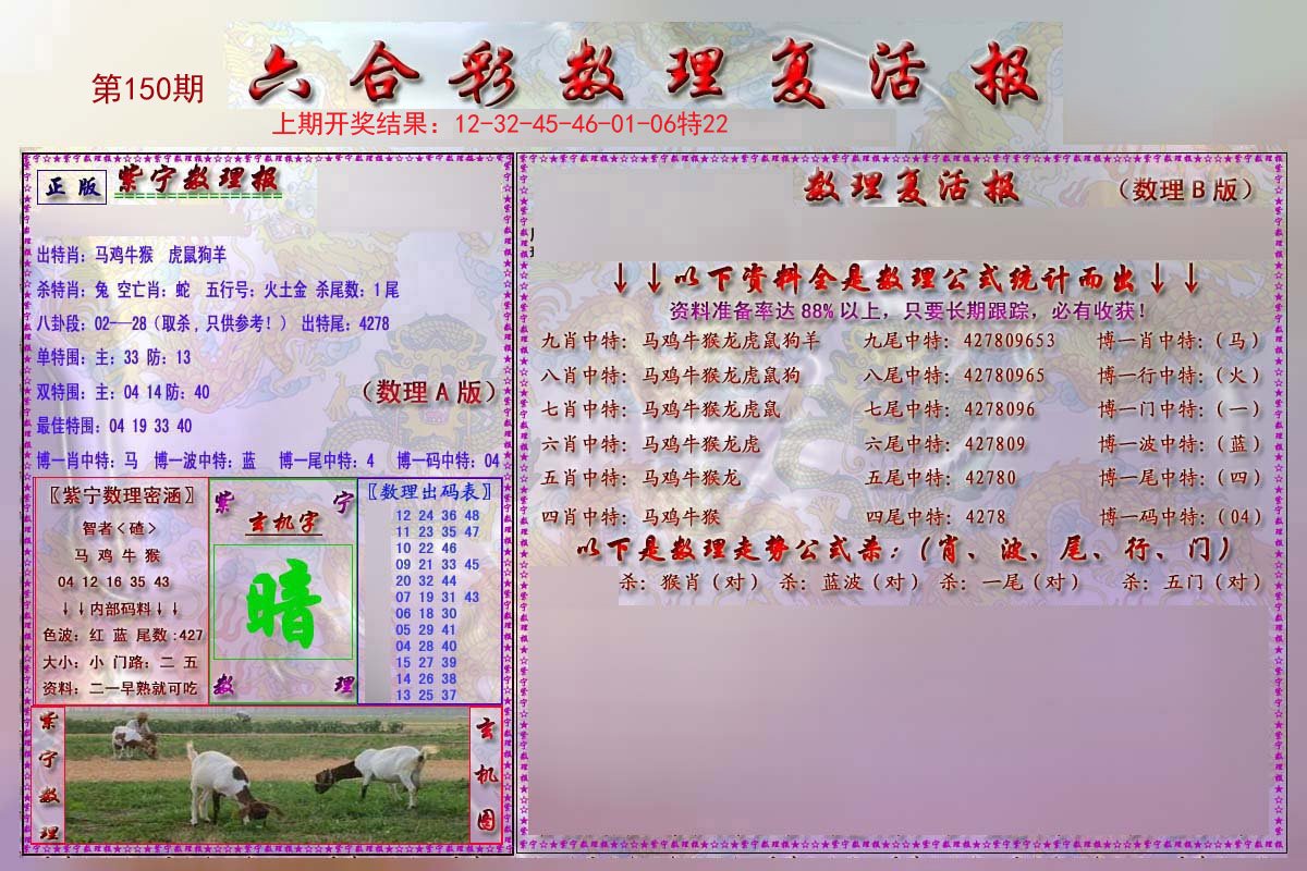 2024150期数理复活报