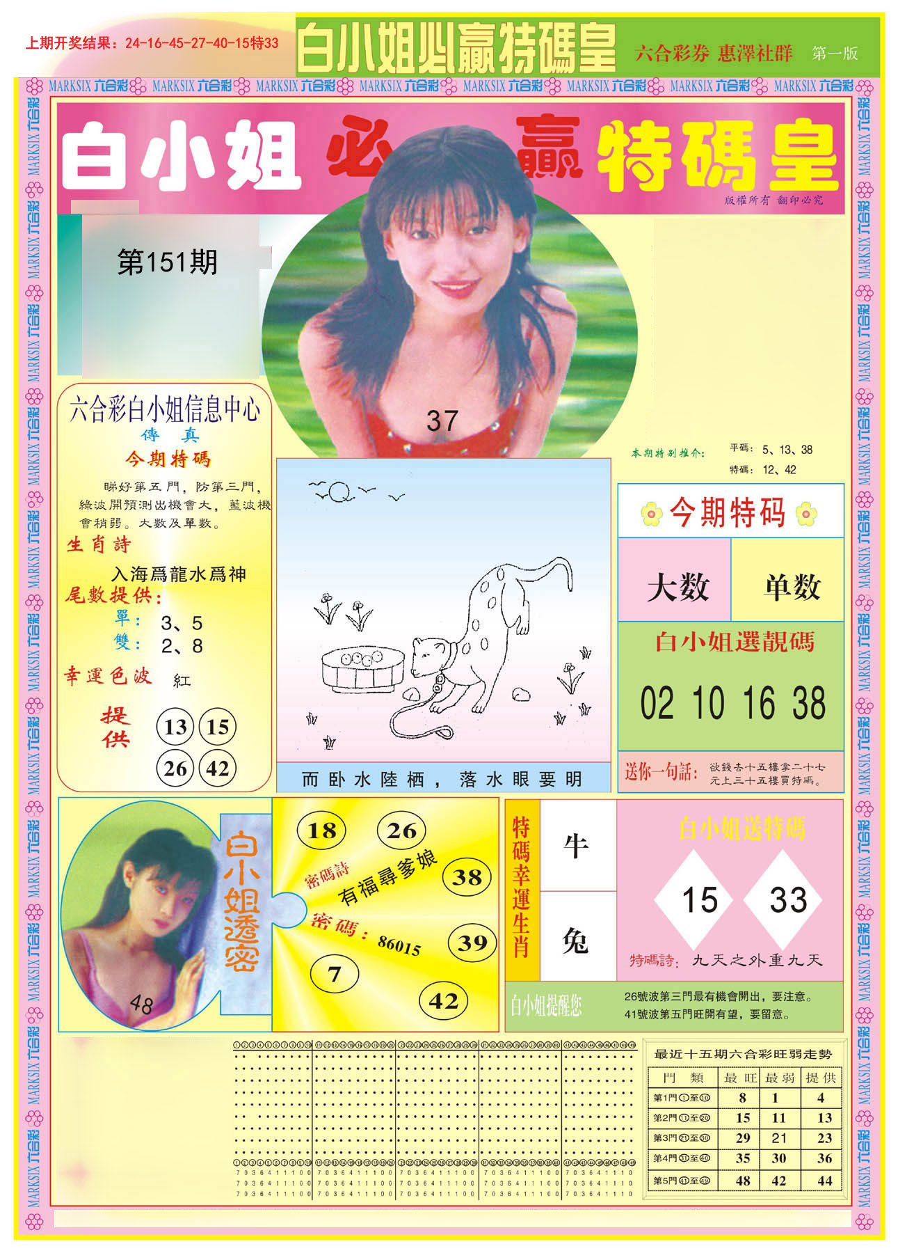 2024151期白小姐必赢A