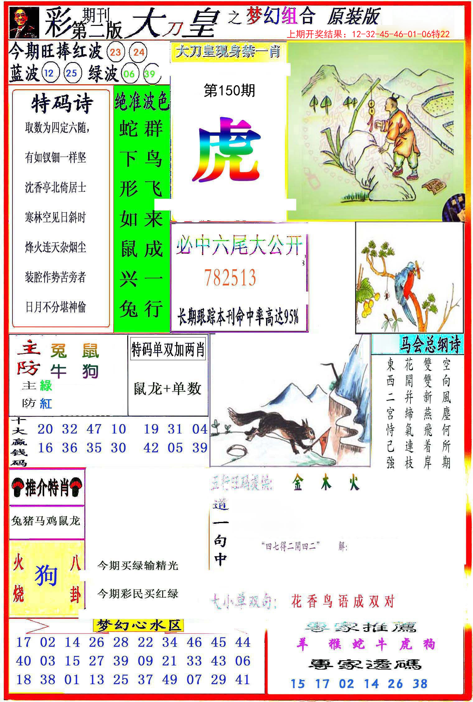 2024150期大刀皇之(梦幻组合)