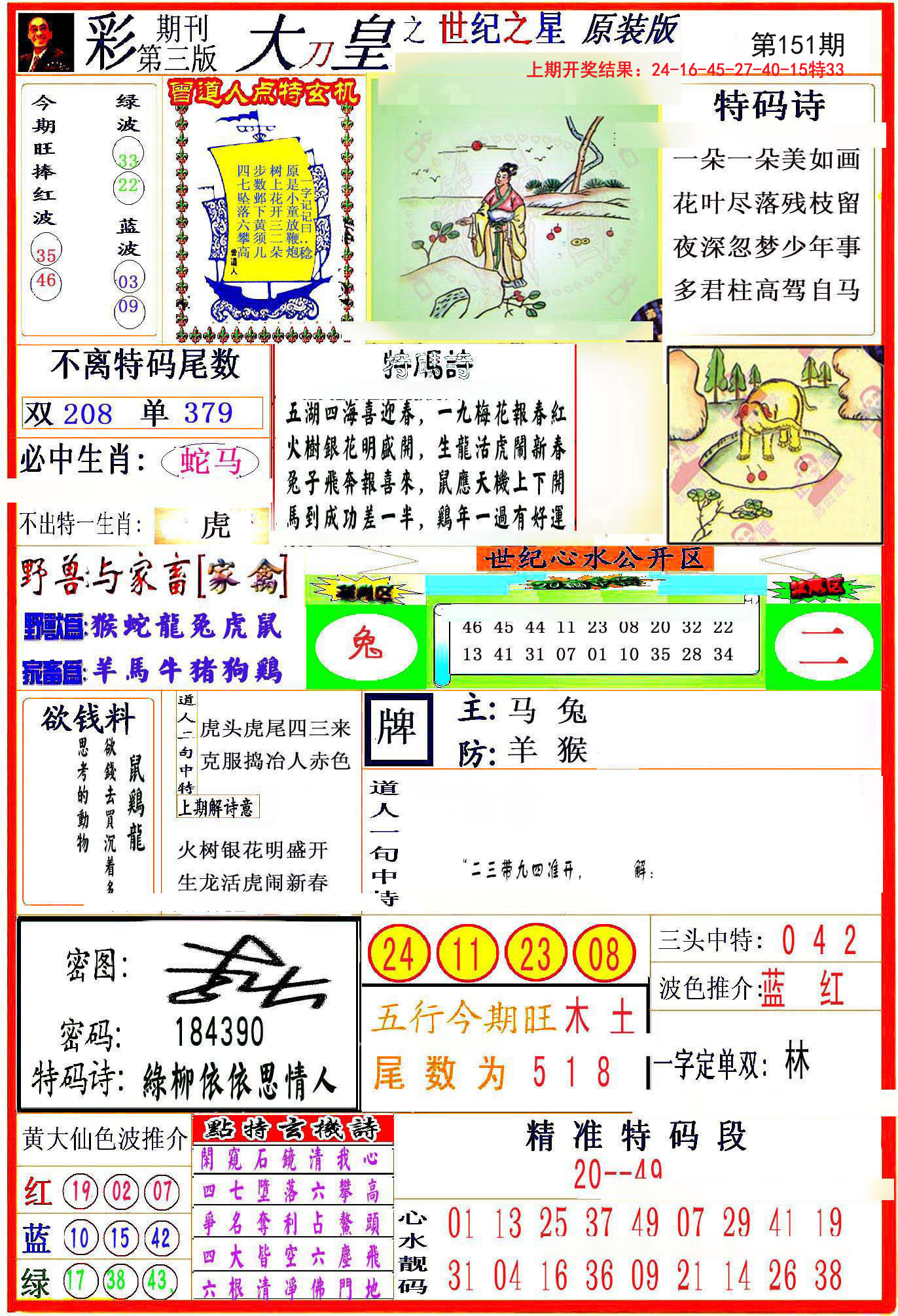 2024151期大刀皇之(世纪之星)
