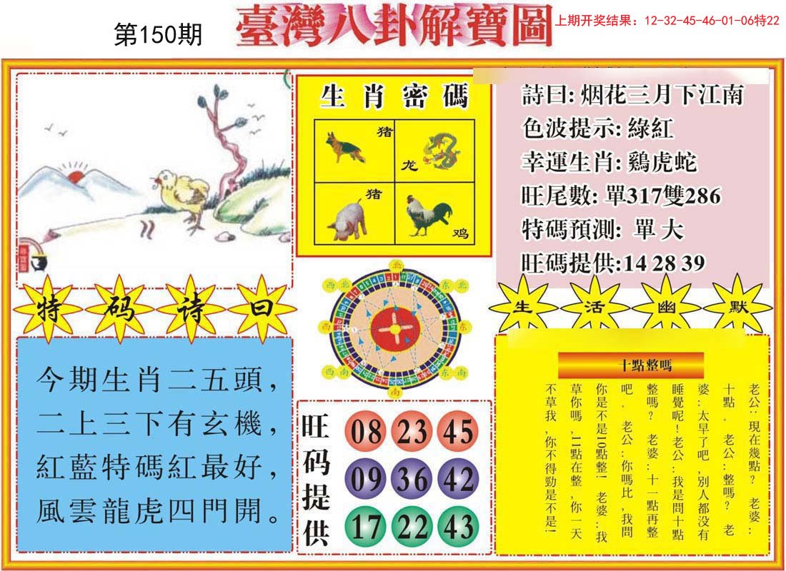 2024150期台湾八卦解宝图