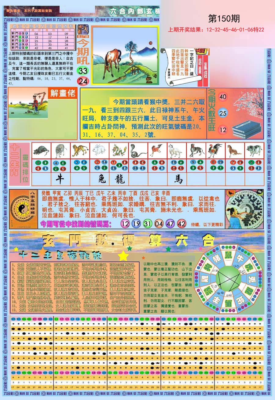 2024150期(新版)内部玄机A