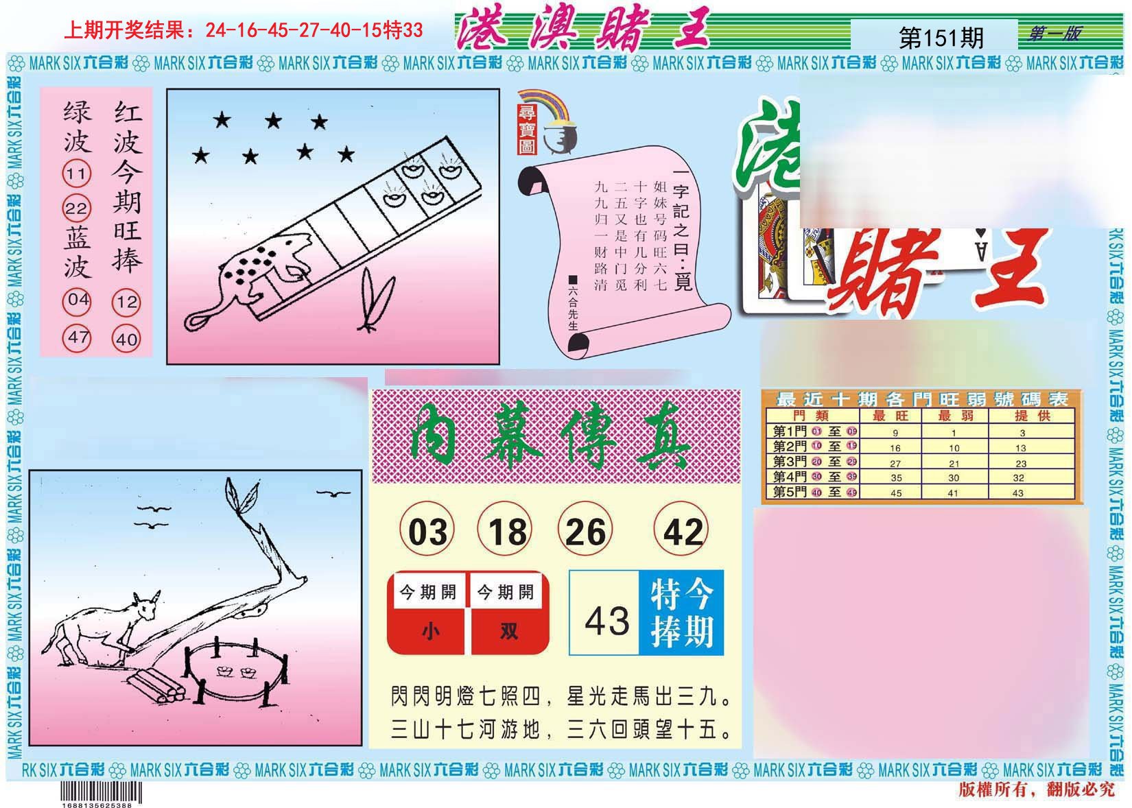 2024151期港澳赌王A