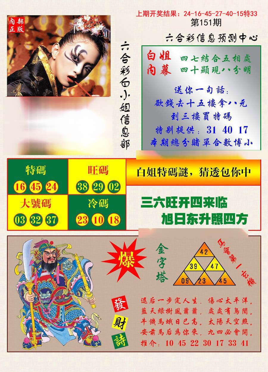 2024151期港彩内幕报