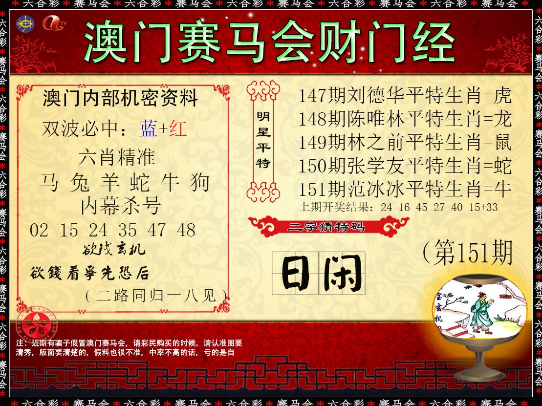 2024151期财门经