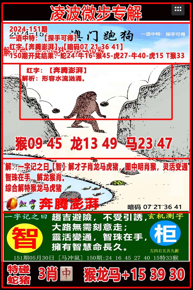 2024151期凌波微步