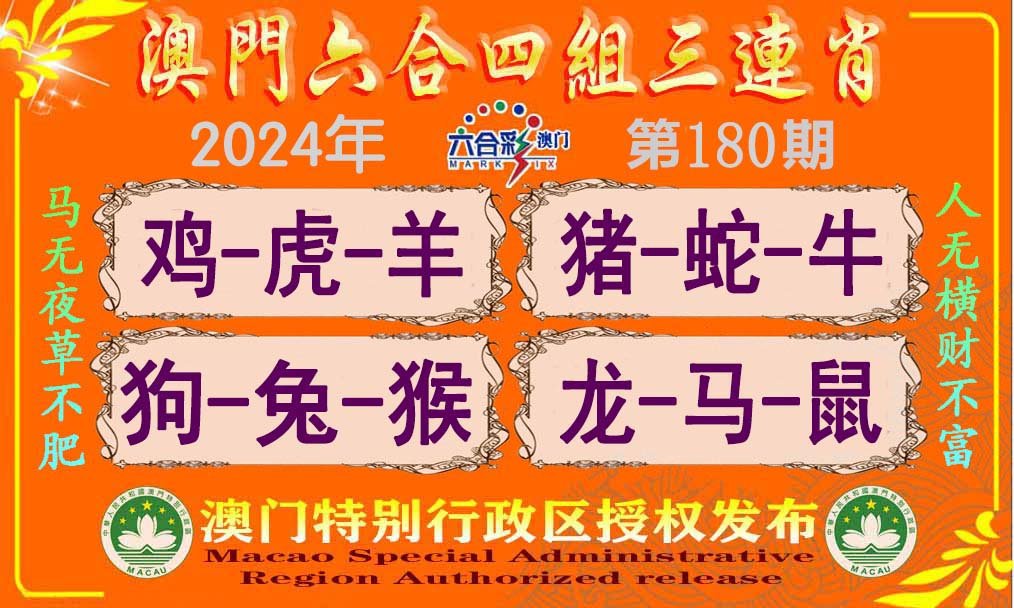 2024180期六合四组三连肖
