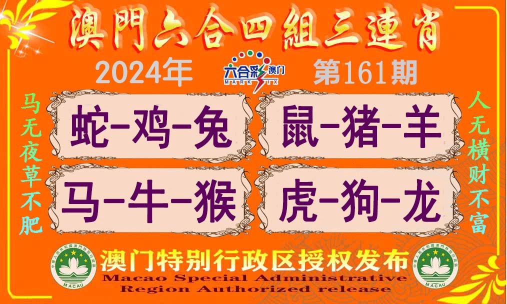 2024161期六合四组三连肖