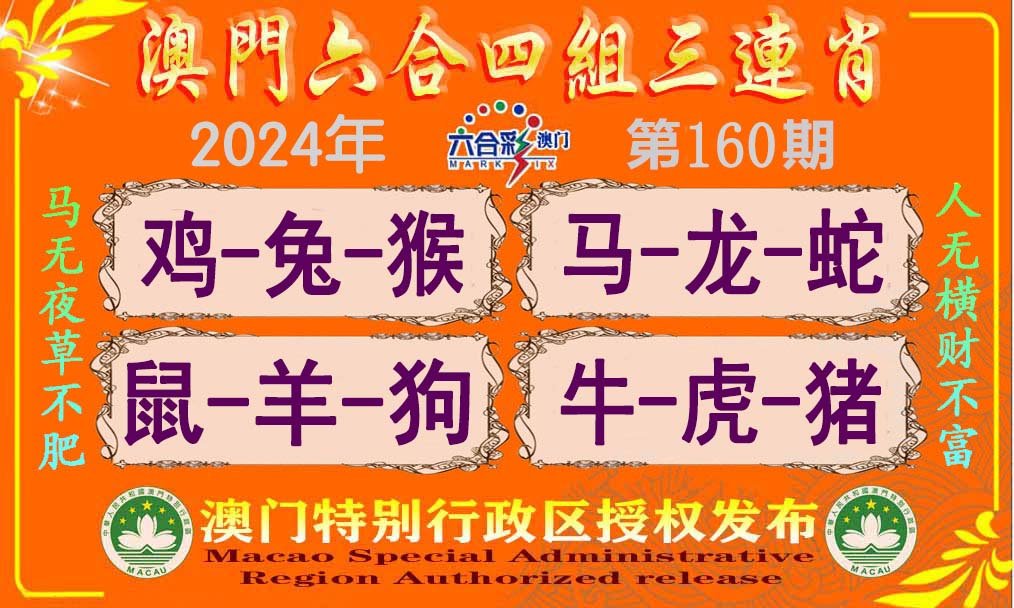 2024160期六合四组三连肖