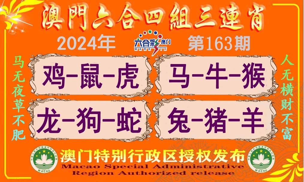 2024163期六合四组三连肖