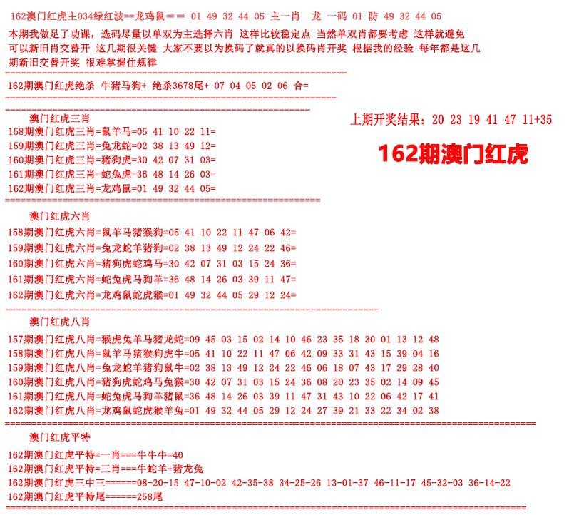 2024162期红虎图