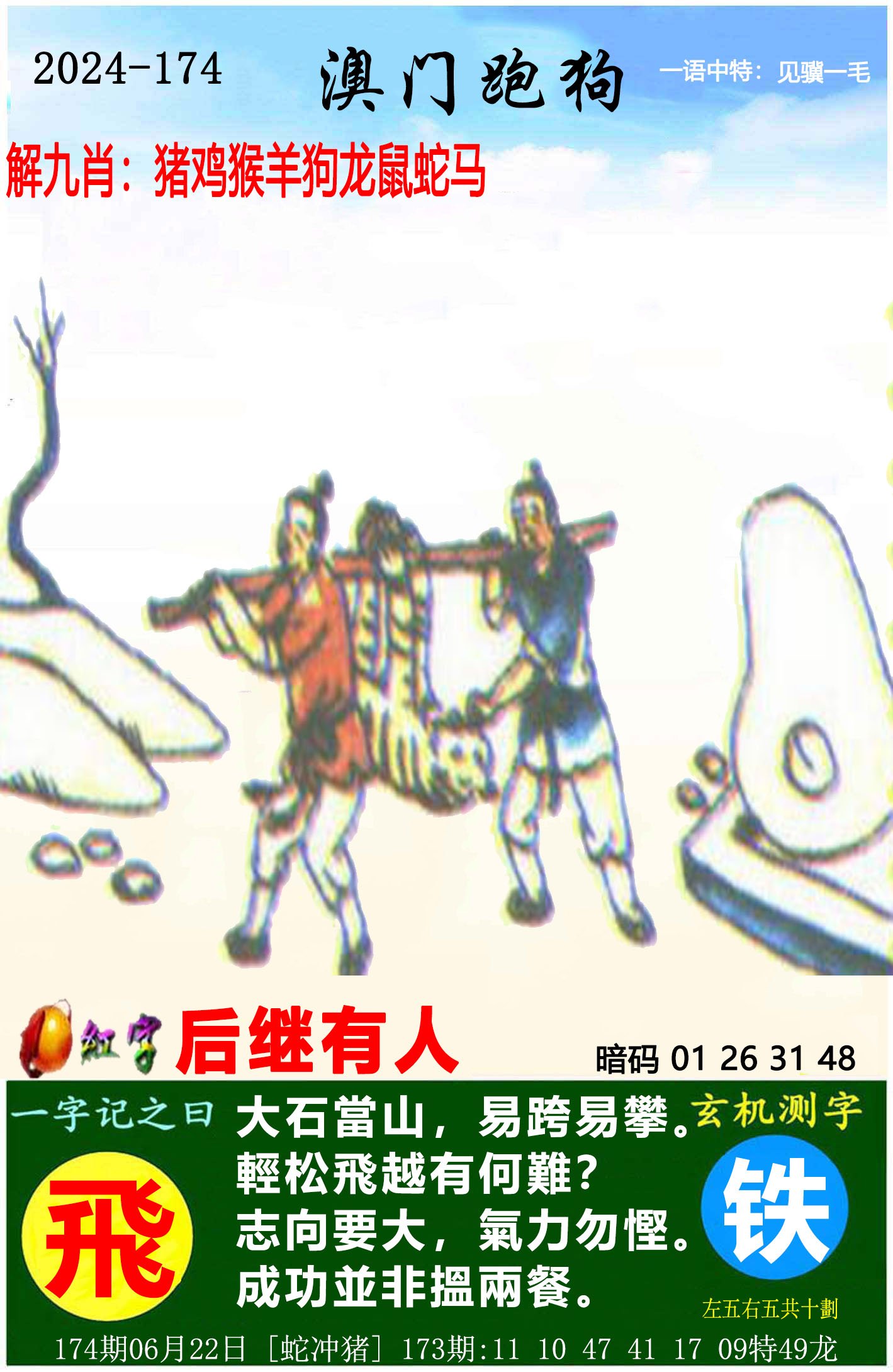 2024174期澳门跑狗图