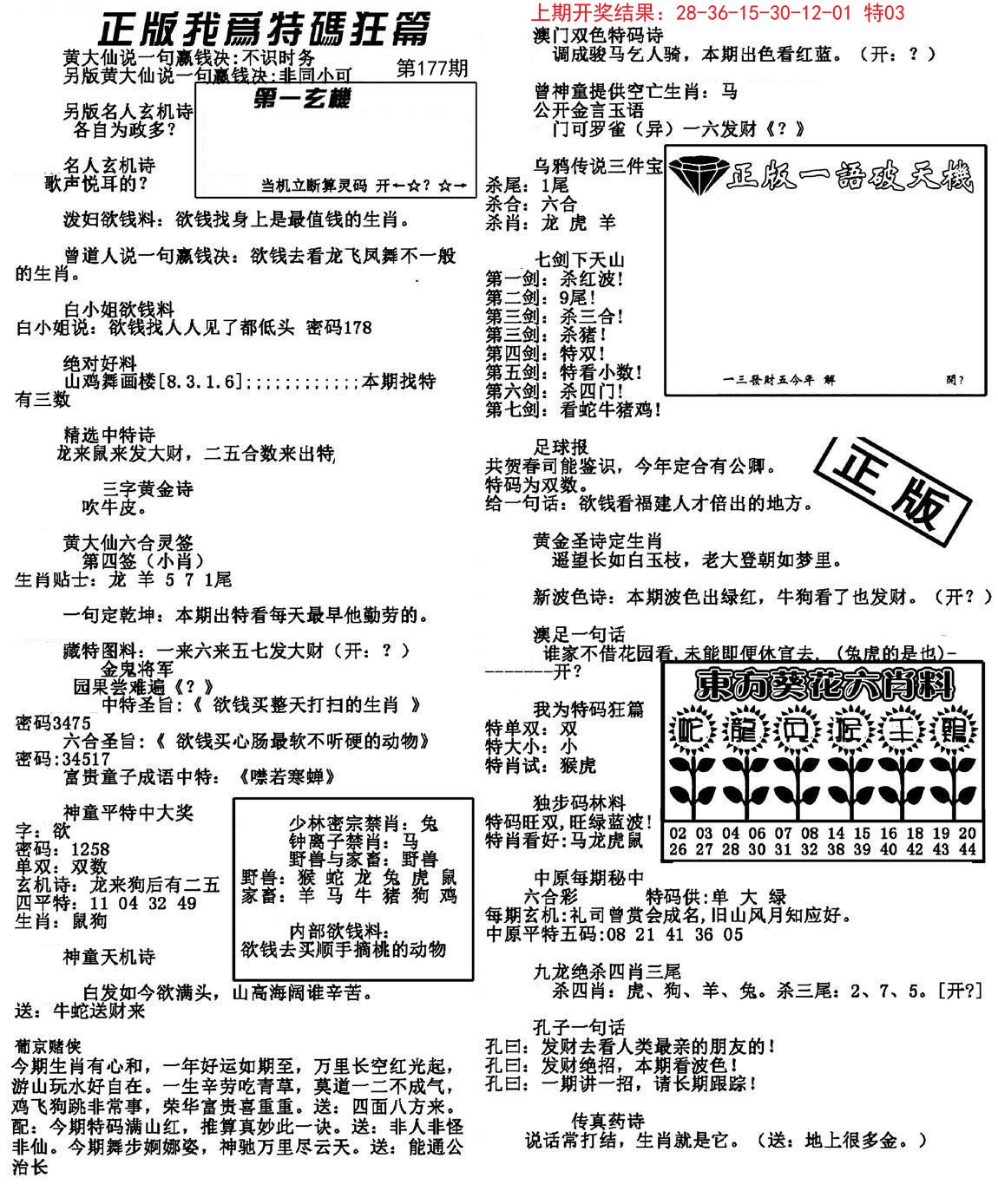 2024177期我为特码狂篇