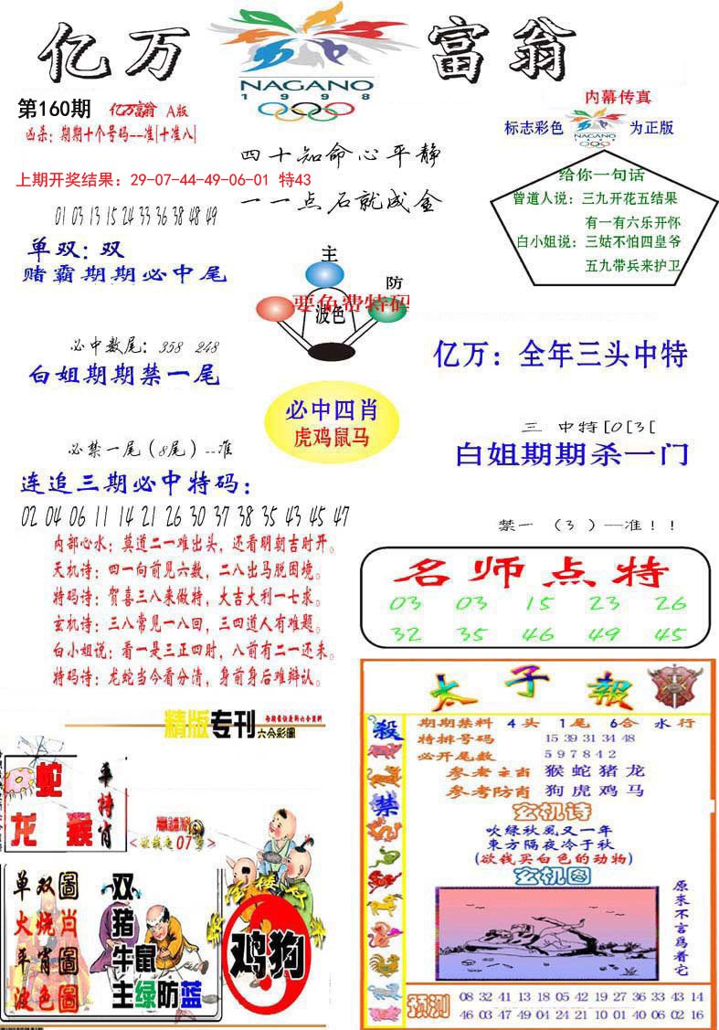 2024160期亿万富翁A