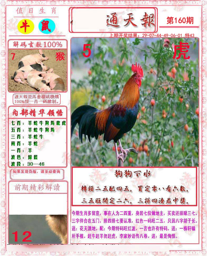 2024160期马经通天报