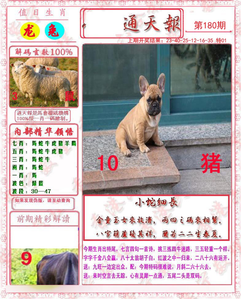2024180期马经通天报