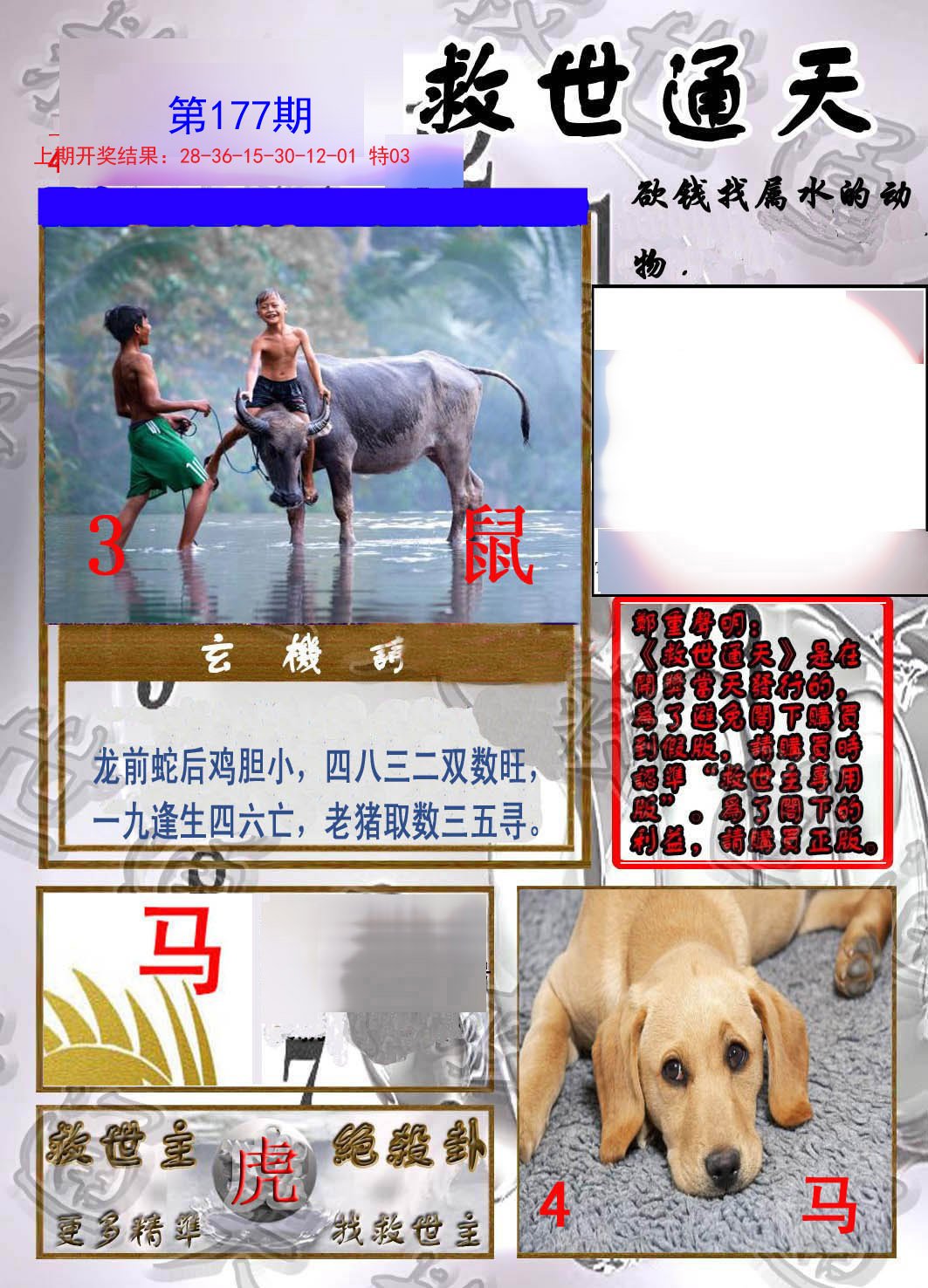 2024177期救世通天报