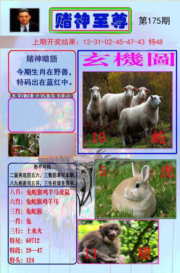 2024175期赌神至尊