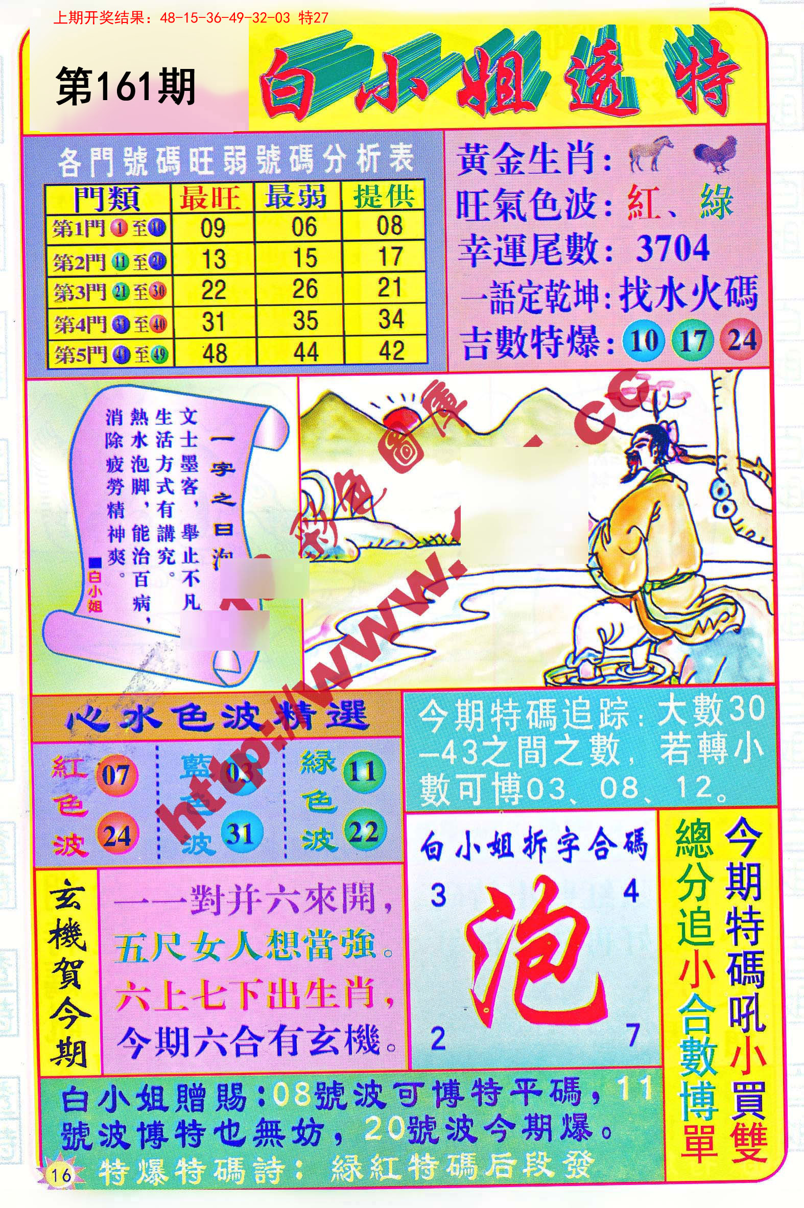 2024161期白小姐透特