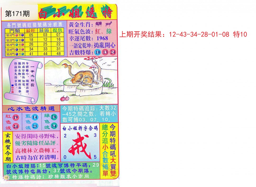 2024171期白小姐透特