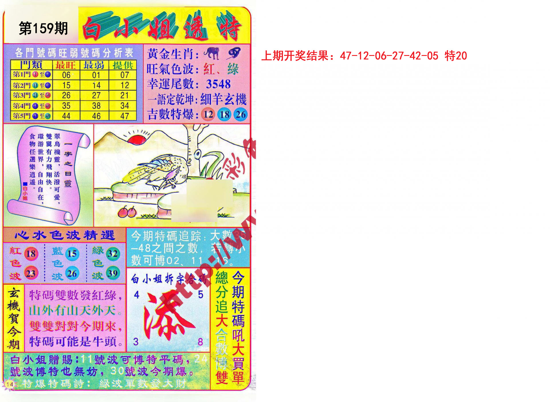 2024159期白小姐透特