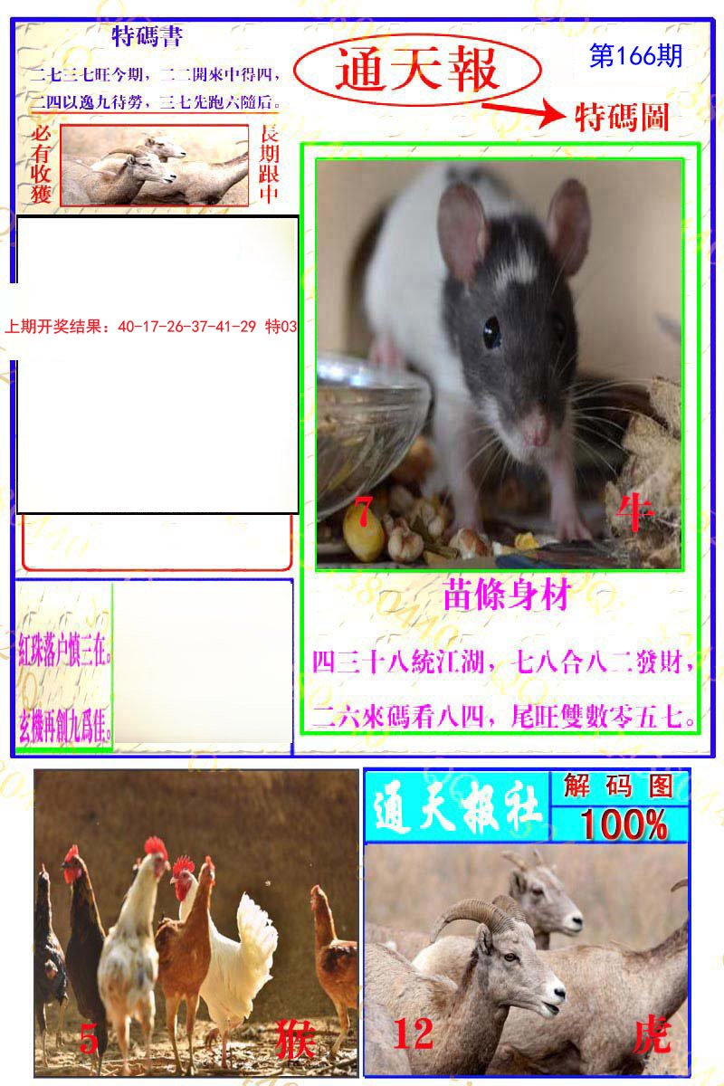 2024166期通天特解图