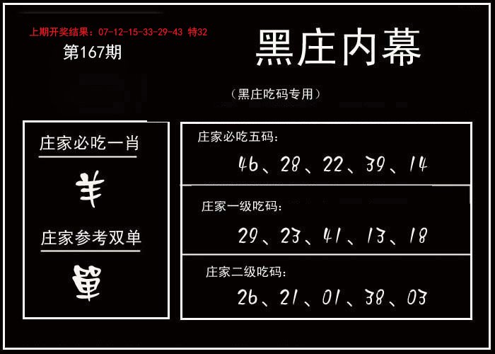 2024167期黑庄内幕