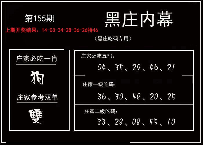2024155期黑庄内幕