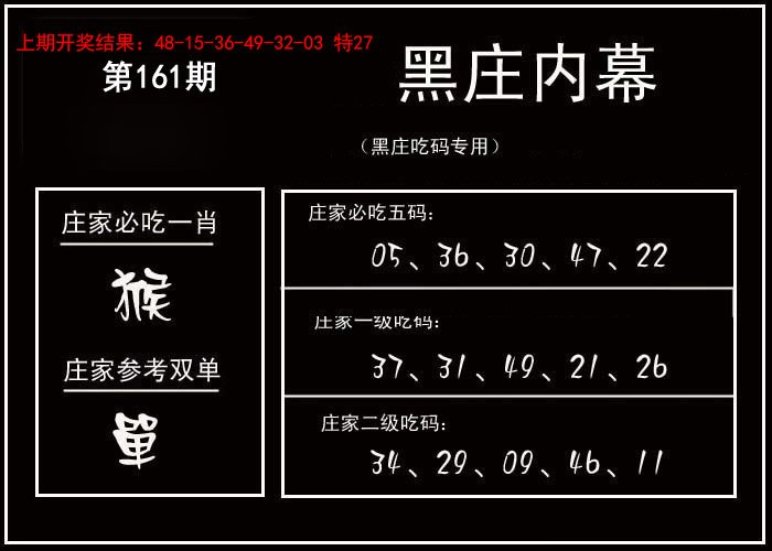 2024161期黑庄内幕