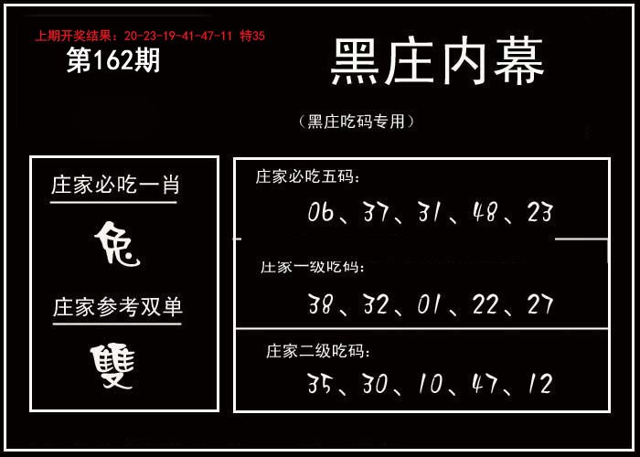 2024162期黑庄内幕