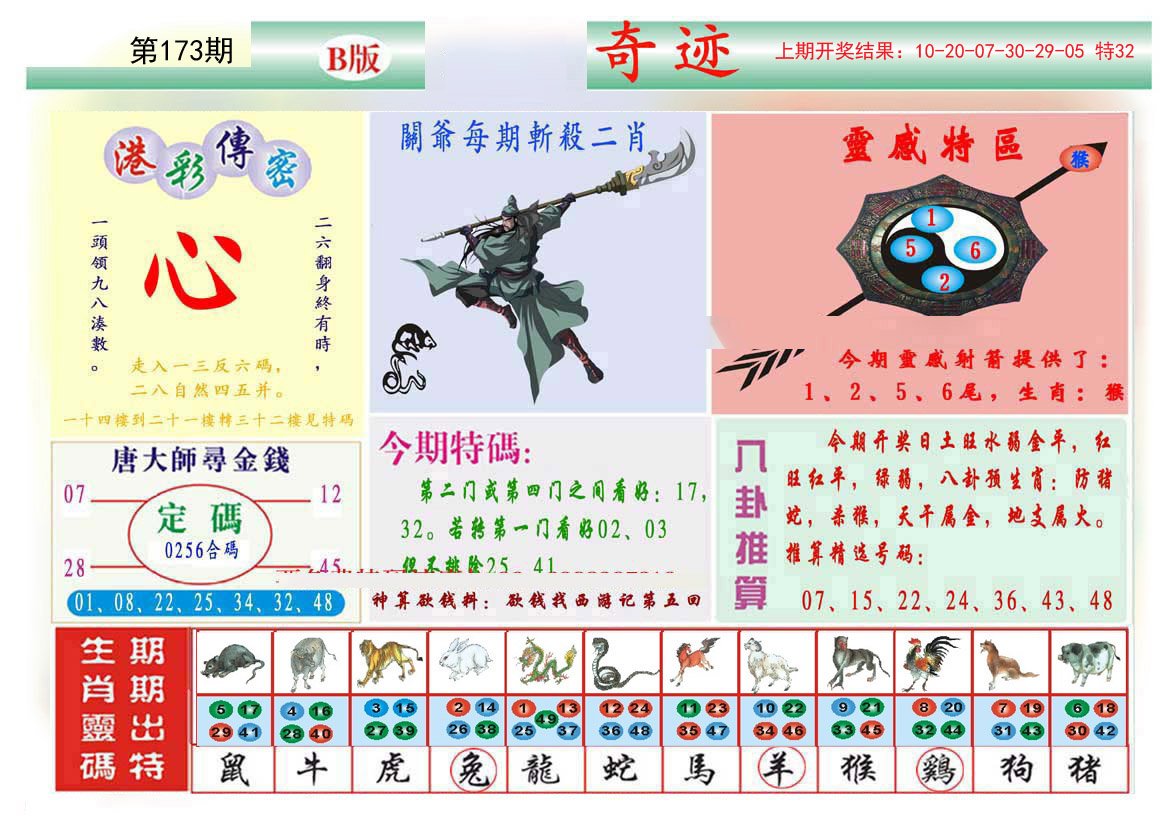 2024173期九龍奇迹B(推荐)
