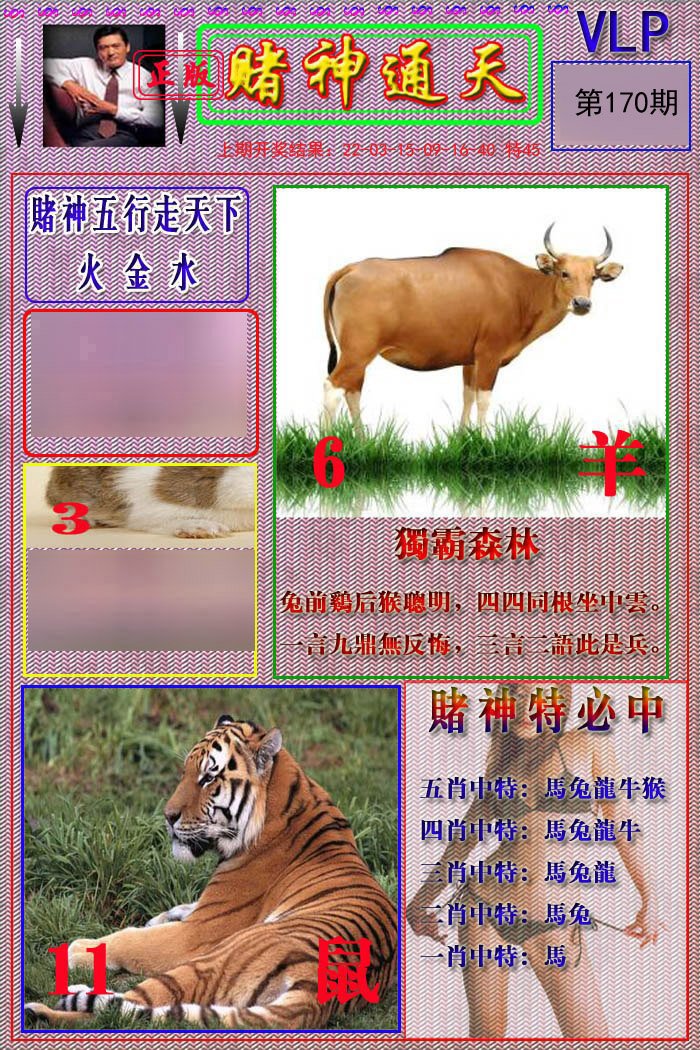 2024170期赌神通天报