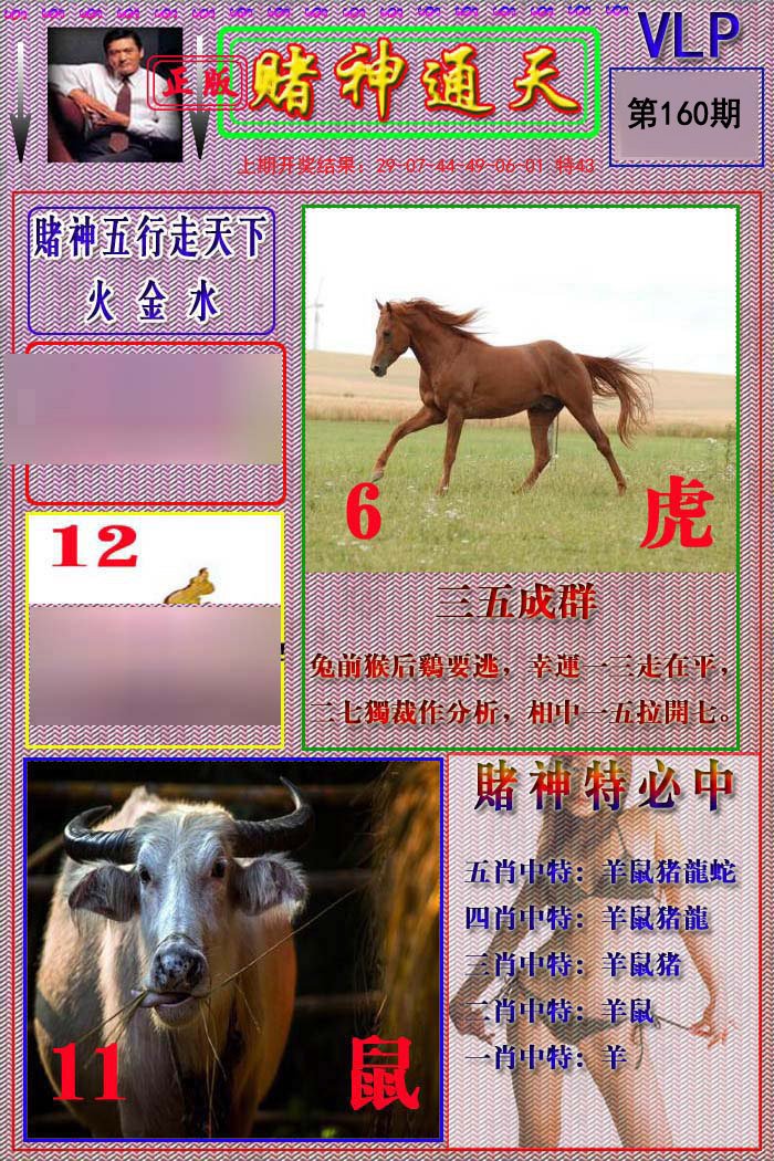 2024160期赌神通天报