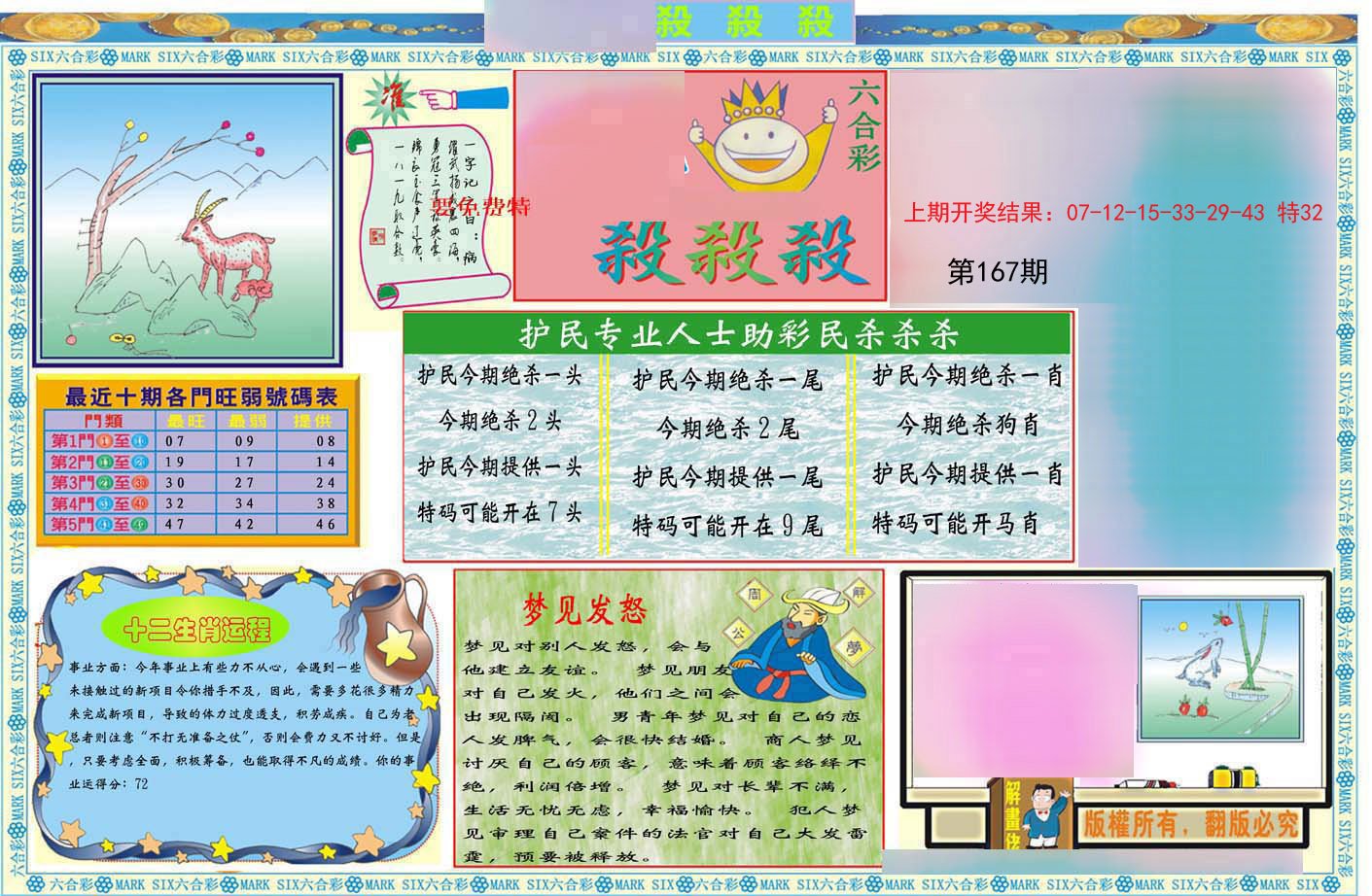 2024167期九龍杀杀杀A(推荐)