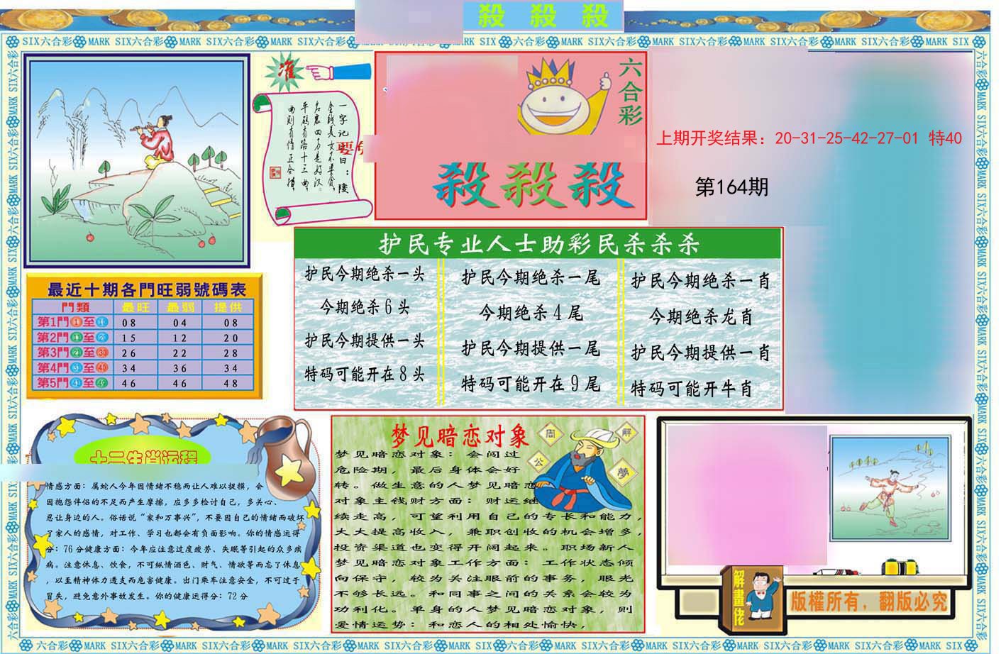 2024164期九龍杀杀杀A(推荐)