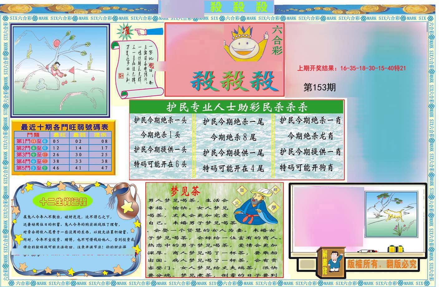 2024153期九龍杀杀杀A(推荐)