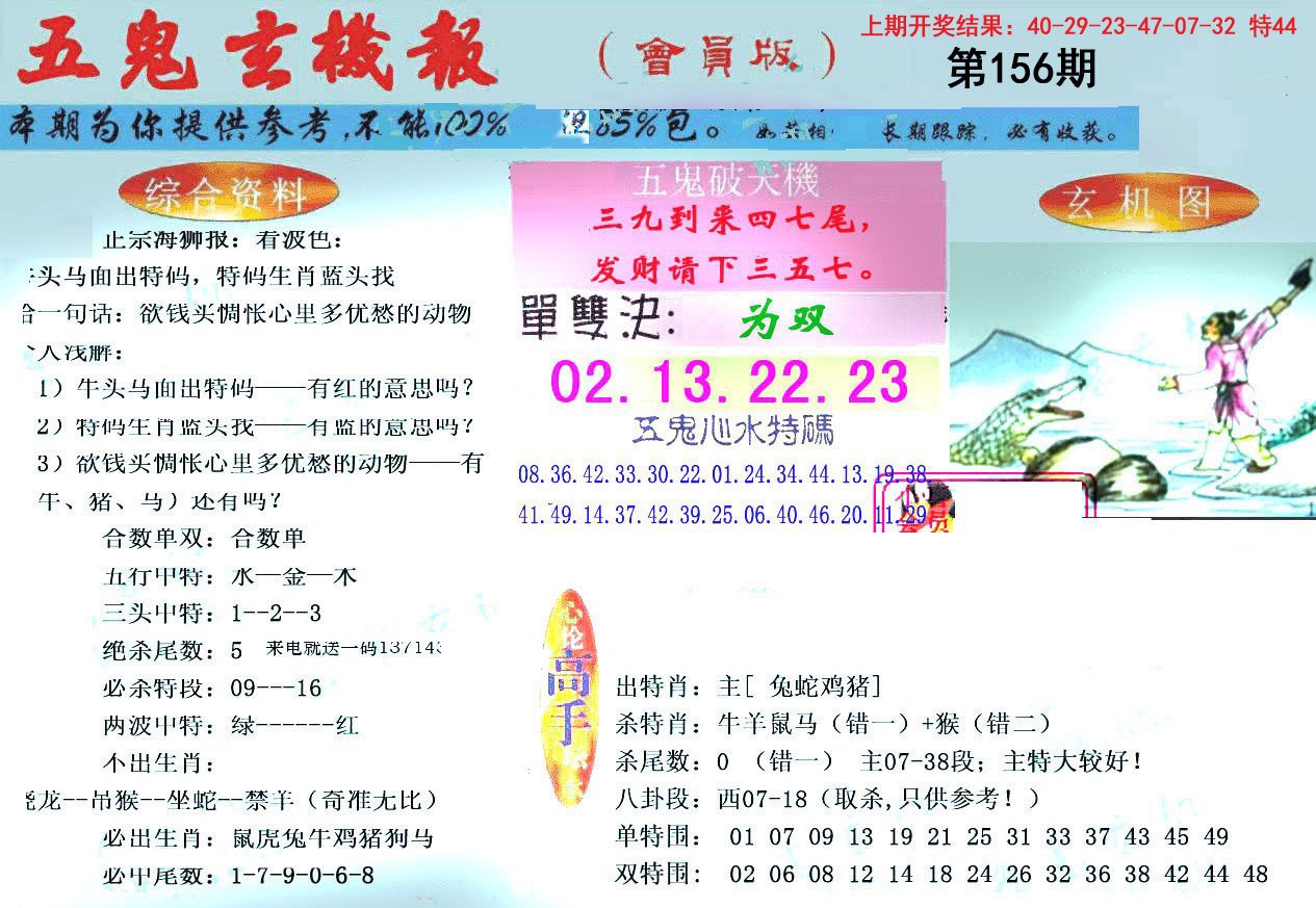 2024156期新五鬼玄机