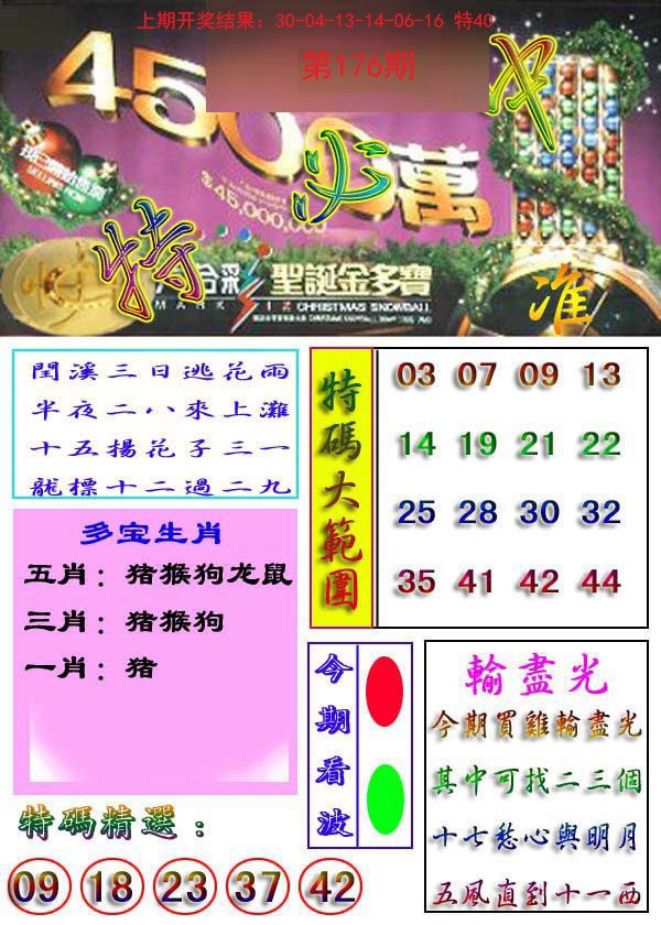 2024176期特必中