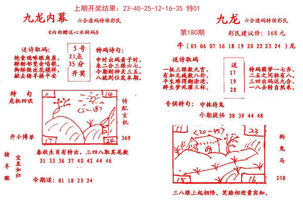 2024180期九龙内幕