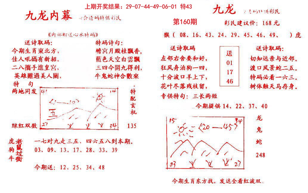 2024160期九龙内幕