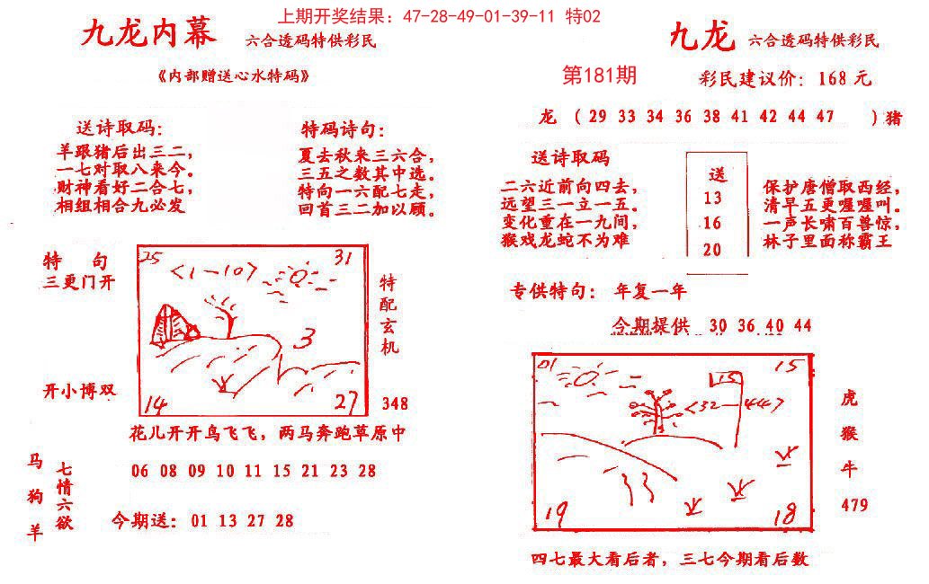 2024181期九龙内幕