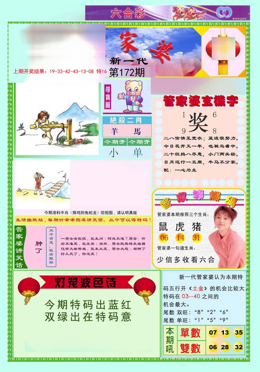 2024172期新一代管家婆