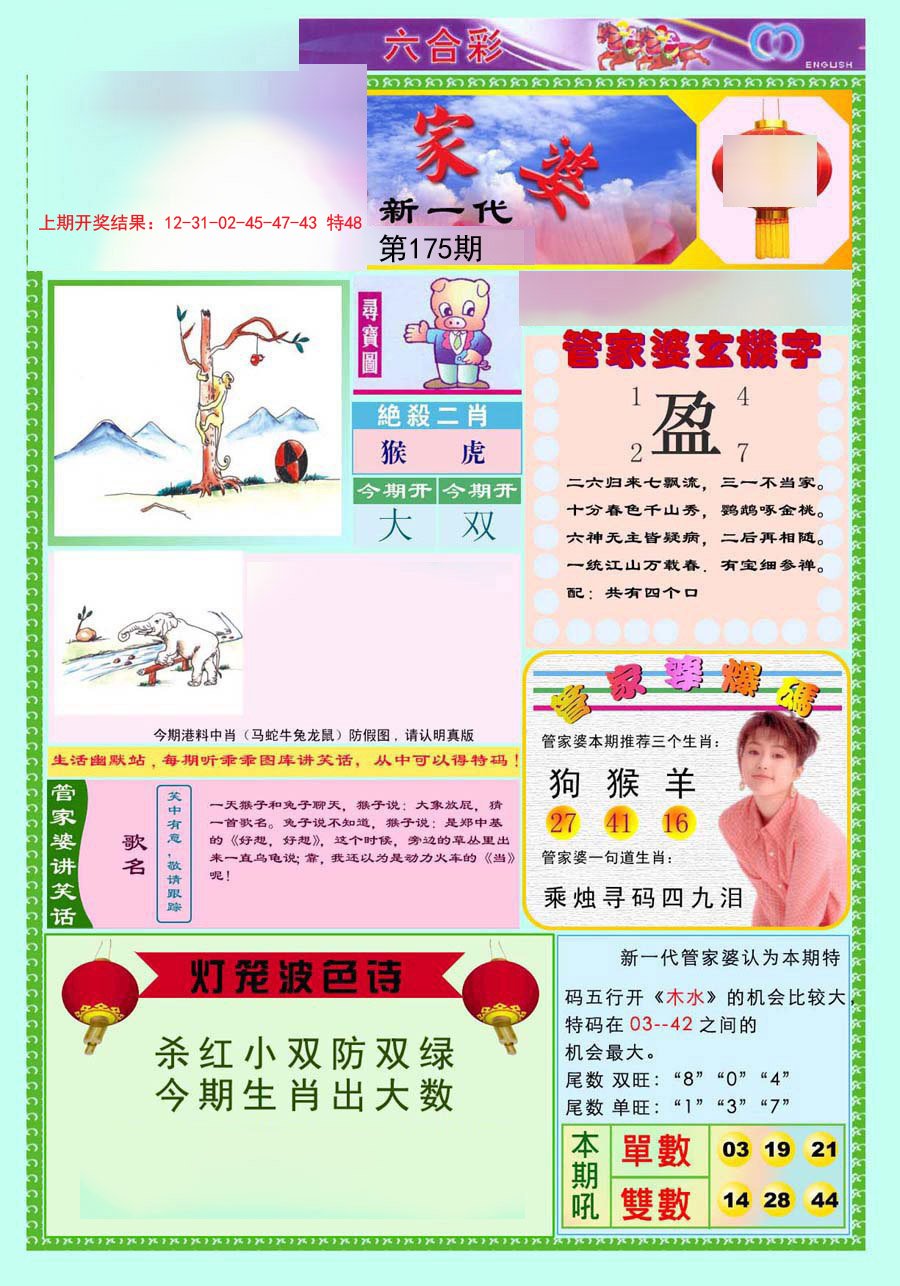 2024175期新一代管家婆