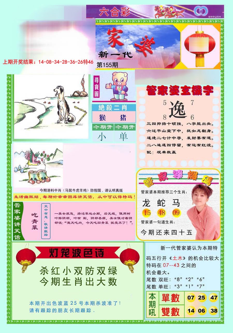 2024155期新一代管家婆