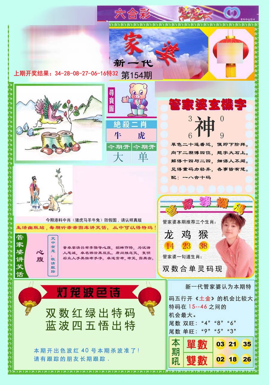 2024154期新一代管家婆