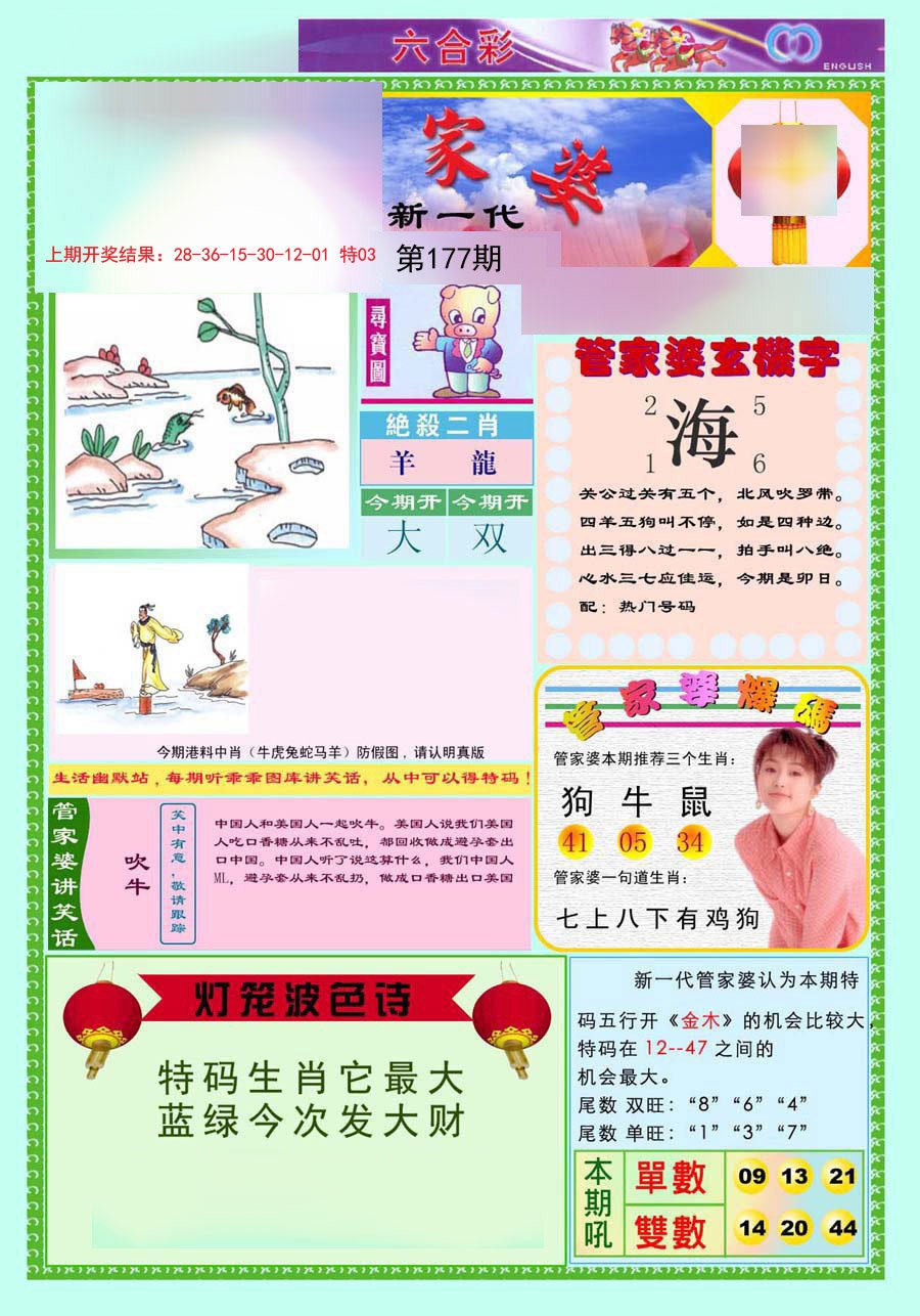 2024177期新一代管家婆