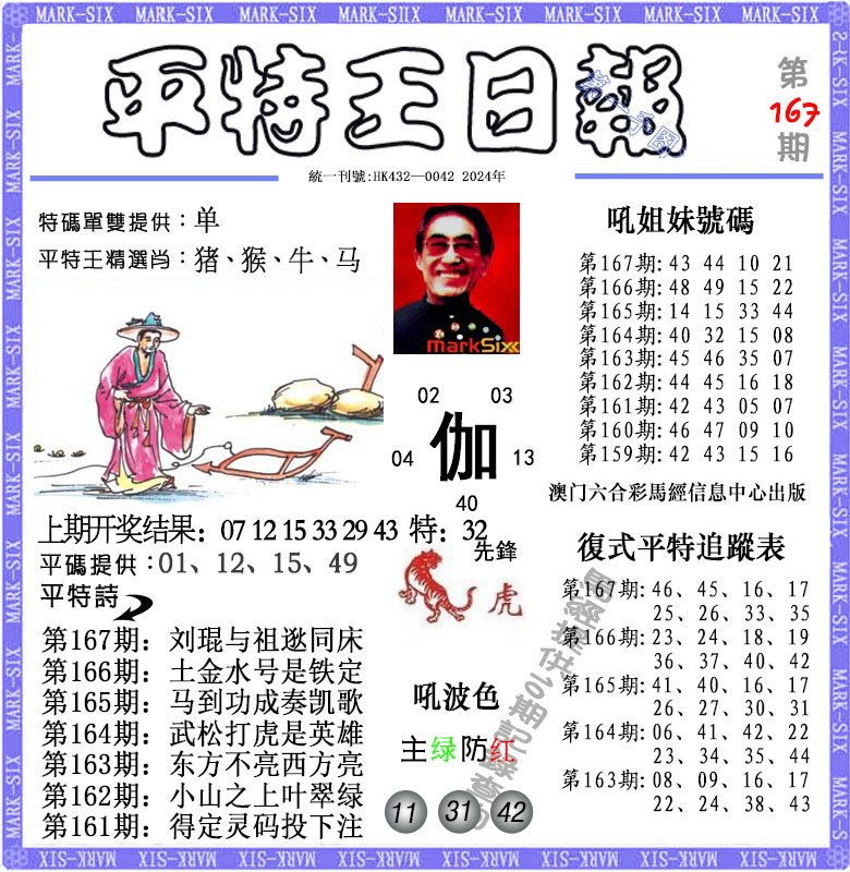 2024167期平特王日报