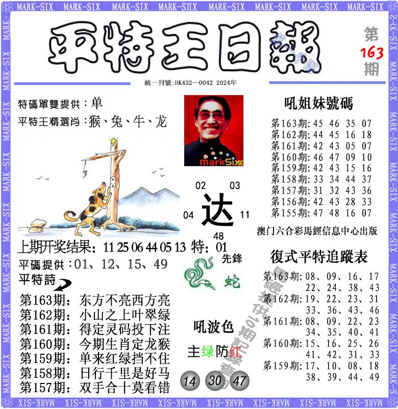 2024163期平特王日报