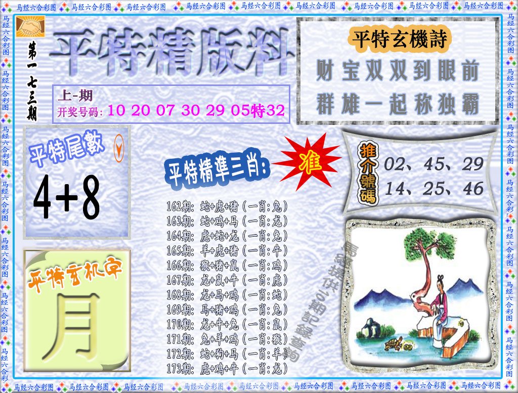2024173期平特精版料