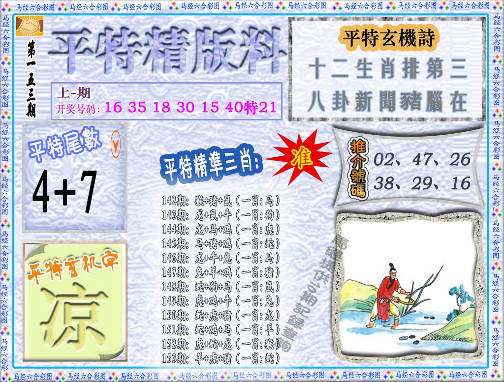 2024153期平特精版料